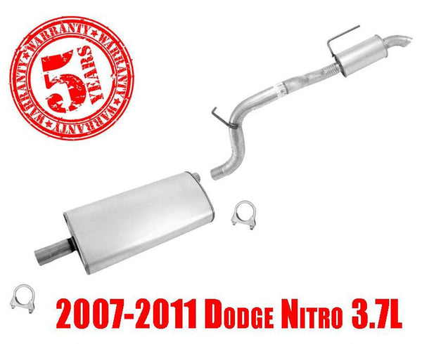 Fits 07-11 Dodge Nitro 3.7L New Muffler and Rear Tail Pipe Muffler Made in USA