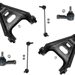 Fits For 08-2013 Smart ForTwo (2) Control Arms Tie Rods Ball Joints Links 6Pcs