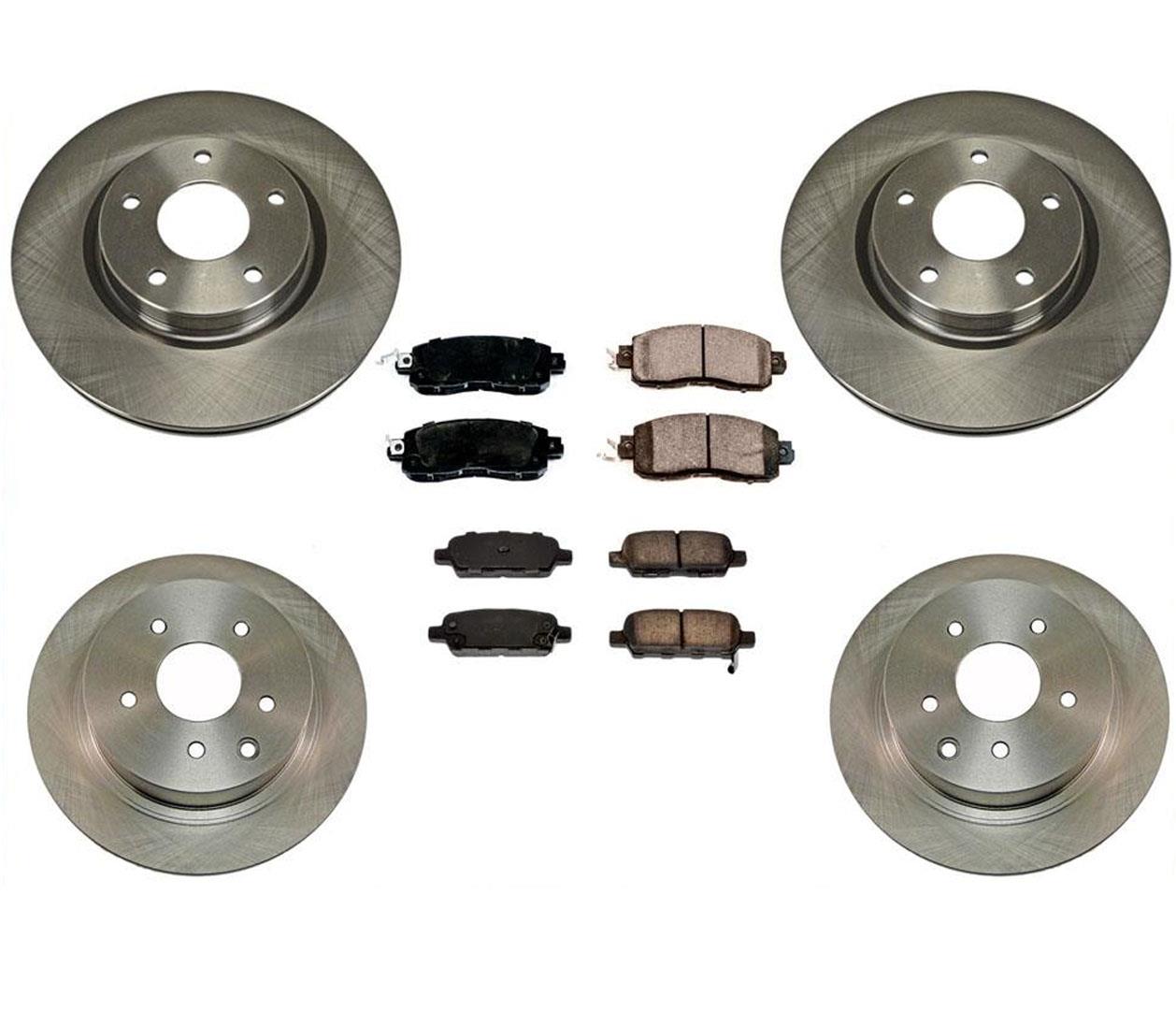 Front & Rear Brake Rotors w Brake Pads For Nissan Altima 2014 2017 2018 2020