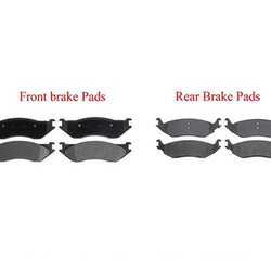 Fits 02-06 Dodge Durango Front Ceramic & Rear Ceramic Brake Pads Sets