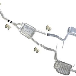 Front & Rear Left  Right Muffler For All Wheel Drive 05-08 Audi A4 2.0L Quattro