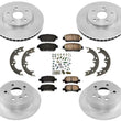 Disc Brake Rotors Ceramic Pads Brake Shoes 8Pc Kit for Toyota Solara 2004-2008