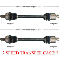 CV DRIVE AXLE SHAFT ASSEMBLY REAR LEFT RIGHT PAIR 11-12 GRAND CHEROKEE 2SP TC