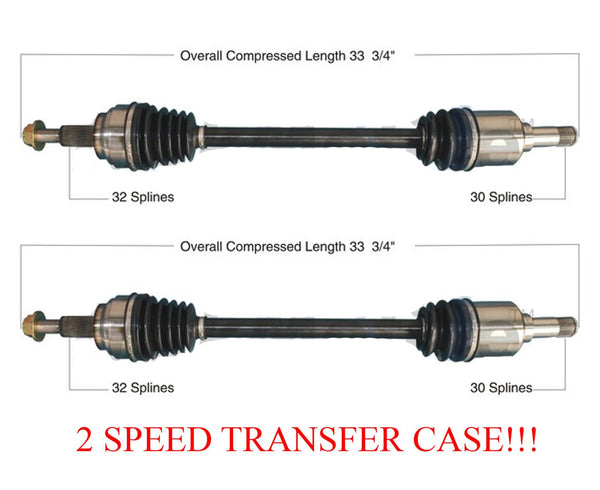 CV CONJUNTO DEL EJE DE IMPULSIÓN TRASERO IZQUIERDO DERECHO PAR 11-12 GRAND CHEROKEE 2SP TC