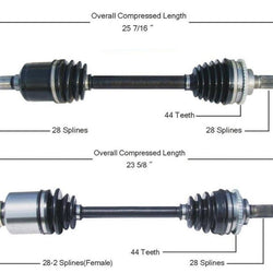 03-08 Mazda 6 2.3L Non Turbo 100% New D/S & P/S Front Cv Axle Shafts