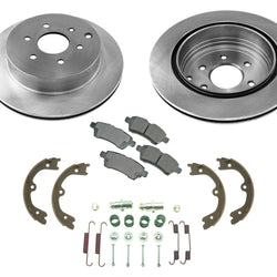 Pastillas de rotores de freno de disco trasero, zapatas de estacionamiento para Nissan Pathfinder 4.0L 2005-2012