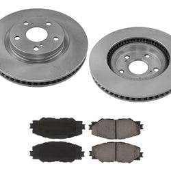 Para Rav4 06-17 con asiento de 3.ª fila, 2 frenos delanteros, rotores de 296 mm y pastillas de cerámica