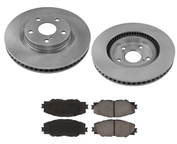 Para Rav4 06-17 con asiento de 3.ª fila, 2 frenos delanteros, rotores de 296 mm y pastillas de cerámica