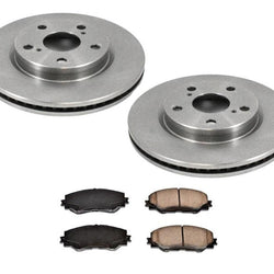 Fits 2008-2015 Scion xB 2.4L FRONT Brake Rotors & CERAMIC Pads