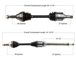 Front Left & Right CV Axles For Ford Explorer 2015 2018 2019 3.5L 4 Wheel Drive