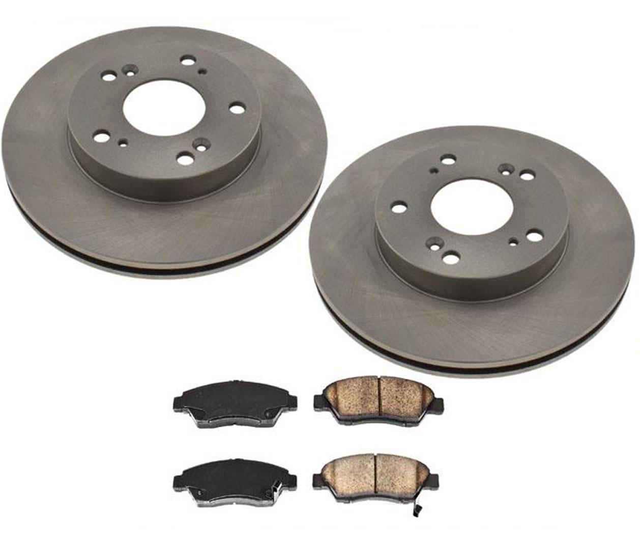 Front Brake Rotors & Ceramic Pads for Honda Civic Hybrid 1.3L 2006-2011