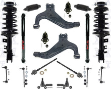 Front Coil Spring Struts Control Arms Tie Rods for 1996 1997 Nissan Pathfinder