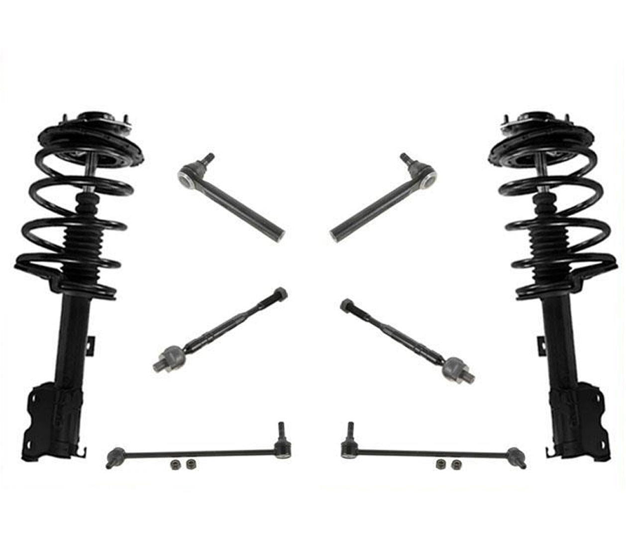 Front Complete Struts Inner & Outer Tie Rods & Links For Nissan Murano 2003 2004