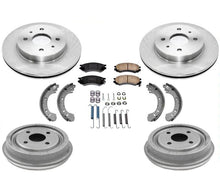 For Saturn SL SC SW 1991-2002 Front Rotors Rear Drums Brake Pads & Brake Shoes