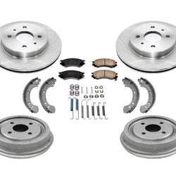 Para Saturn SL SC SW 1991-2002 Rotores delanteros Tambores traseros Pastillas de freno y zapatas de freno