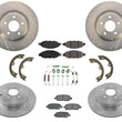 Fits 2013-2020 Nissan Pathfinder Front & Rear Brake Rotors & Ceramic Pads Kit