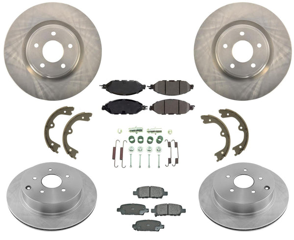 Fits 2013-2020 Nissan Pathfinder Front & Rear Brake Rotors & Ceramic Pads Kit