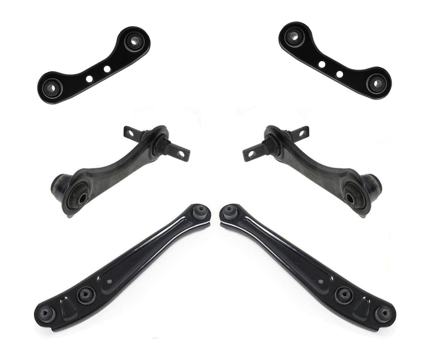 Se adapta a brazos de control inferiores traseros Civic 96-00 con bujes y brazos de control superiores, 6 piezas