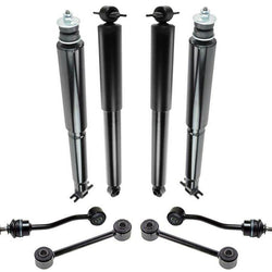 Kit de chasis de 8 piezas para amortiguadores delanteros traseros y barras estabilizadoras para Jeep Wrangler 1997-2006