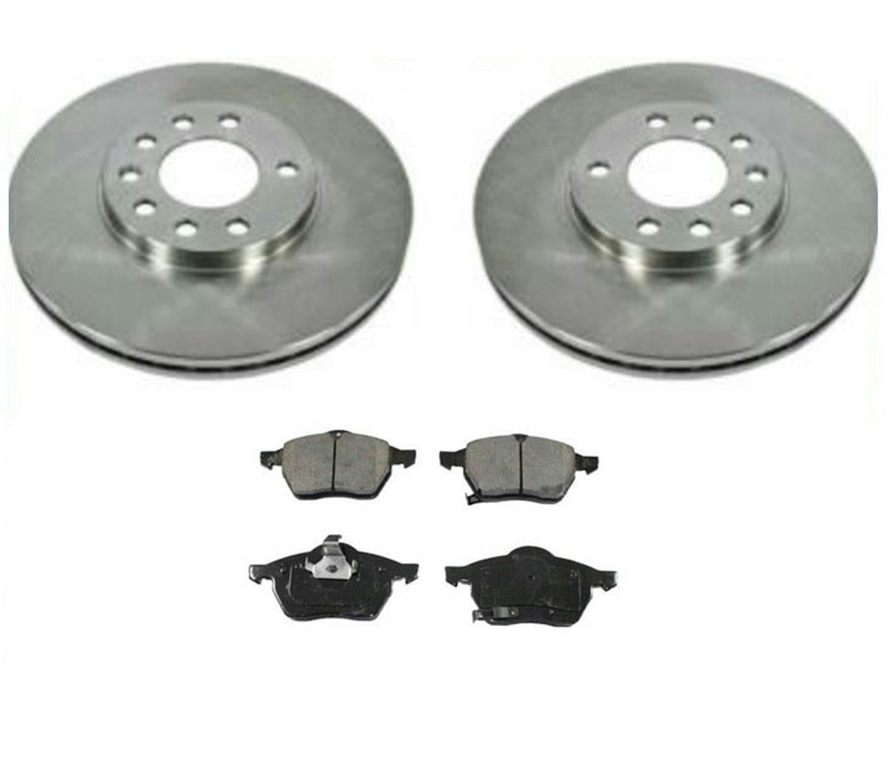 Se adapta a 03-05 Saab 9-5 ARC B235E 2.3L Turbo (2) rotores y almohadillas delanteras de 11 21/64 pulgadas