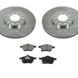 Se adapta a 03-05 Saab 9-5 ARC B235E 2.3L Turbo (2) rotores y almohadillas delanteras de 11 21/64 pulgadas