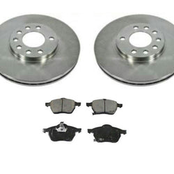 Se adapta a 03-05 Saab 9-5 ARC B235E 2.3L Turbo (2) rotores y almohadillas delanteras de 11 21/64 pulgadas