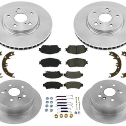 Disc Brake Rotors Pads for Toyota Sienna Van W 4 Wheel Disc Brakes 04-10 8pc