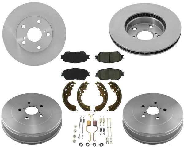 Tracción en la rueda trasera de 5 lengüetas para Toyota Tacoma 05-2015, pastillas de rotores de freno, tambores traseros