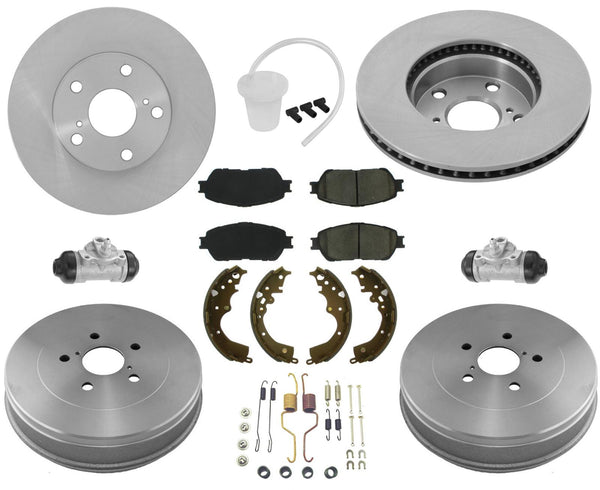 Tracción en la rueda trasera de 5 lengüetas para pastillas de rotores de freno delantero Toyota Tacoma 2005-2015, 10 piezas