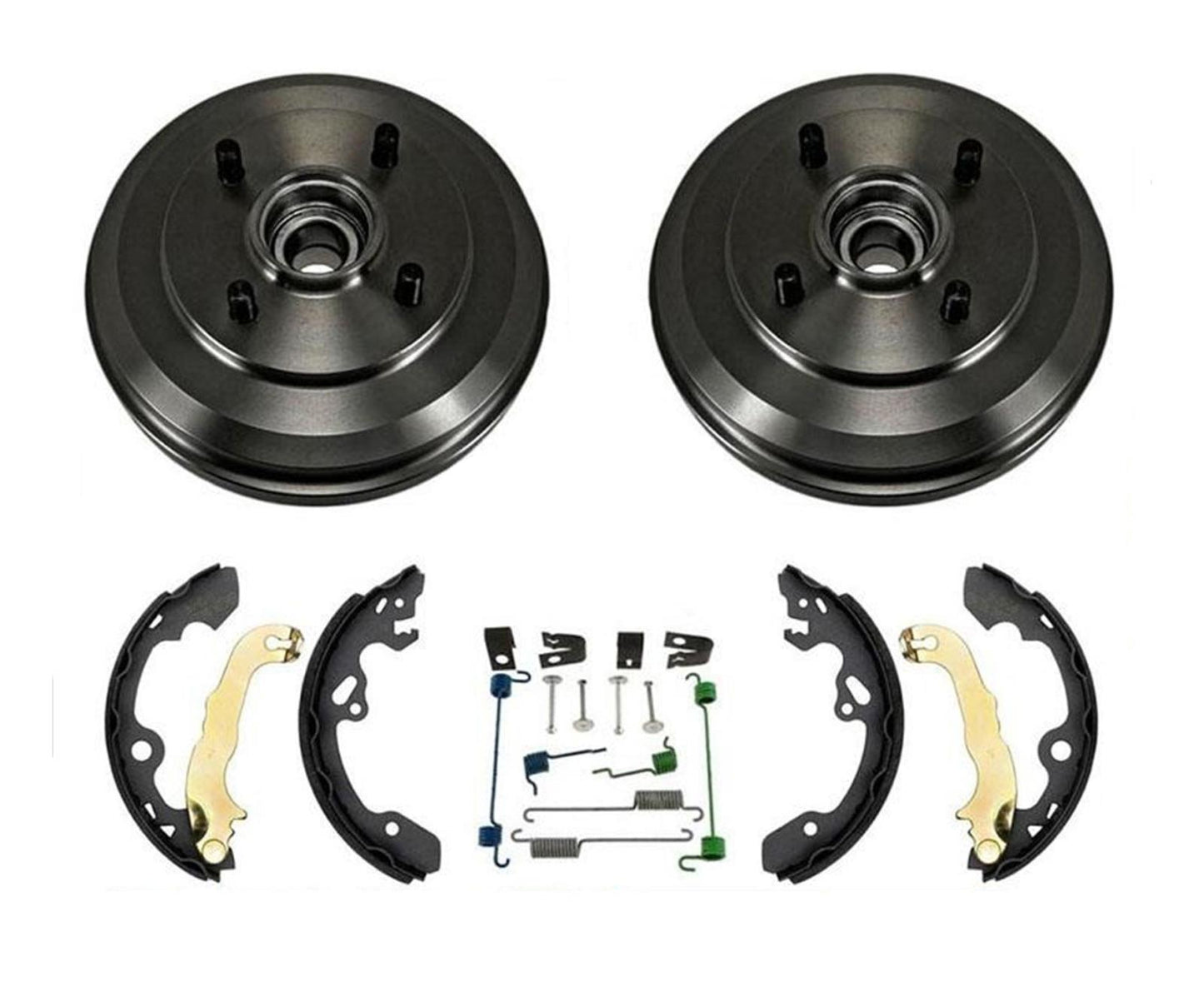 Rear Drum Wheel Bearing Brake Shoes Brake Spring Kit 4Pc 09-11 Focus
