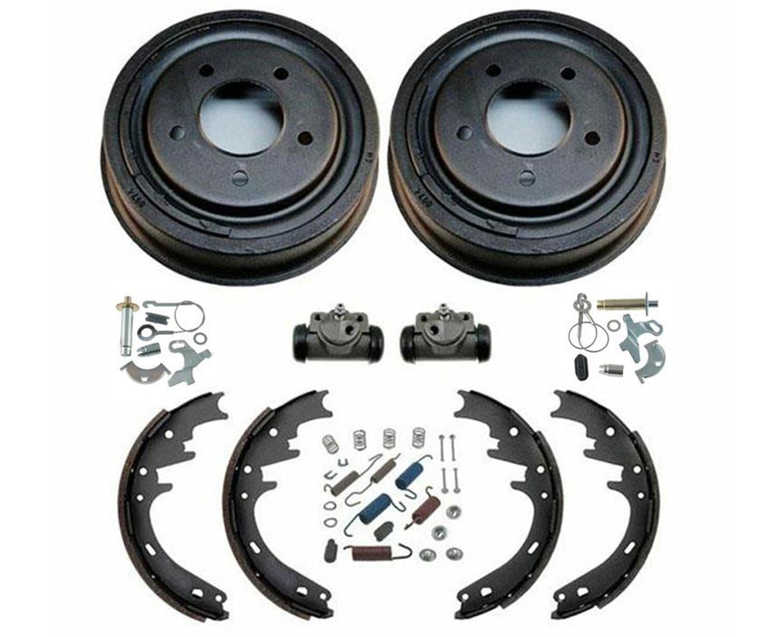 Rear Drums Shoes Wheel Cylinders Spring Kit 8pc For Ford E-150 F-150 1987-1996