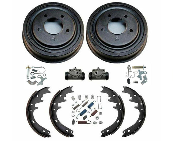 Rear Drums Shoes Wheel Cylinders Spring Kit 8pc for Ford E150 F150 1987-1996