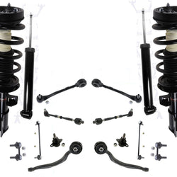 Front Struts Control Arm Ball Joint + Tie Rod Link 16 Pcs For BMW X5 2000-2006