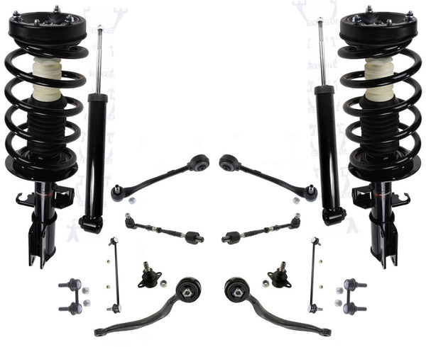 Articulación esférica del brazo de control de puntales delanteros + enlace de barra de acoplamiento 16 piezas para BMW X5 2000-2006