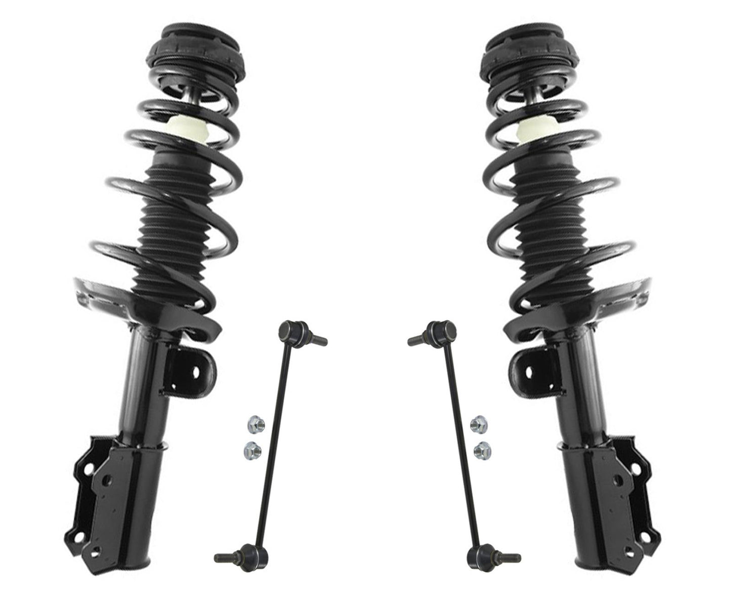 Fits 2014-2015 Chevrolet Cruze Front Complete Struts Assembly & Sway Bar Links
