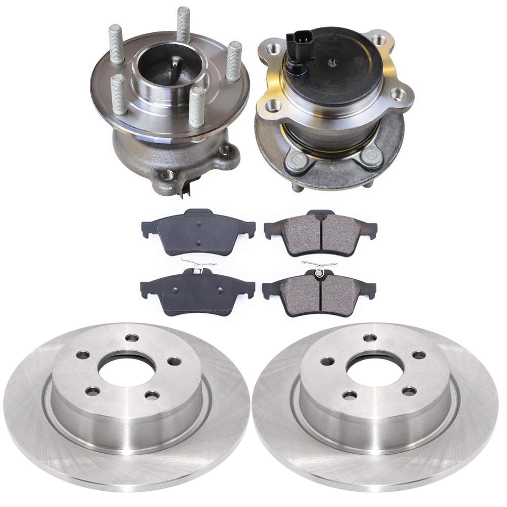 Rotores y pastillas de bujes traseros para Ford C-Max 13-18 sin sistema de estacionamiento automatizado