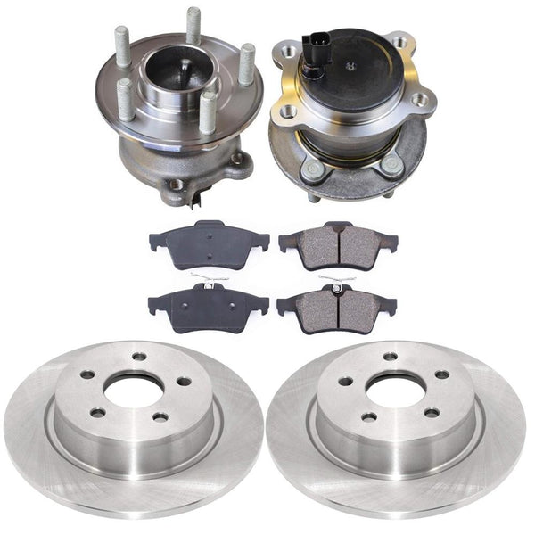 Rotores y pastillas de bujes traseros para Ford C-Max 13-18 sin sistema de estacionamiento automatizado