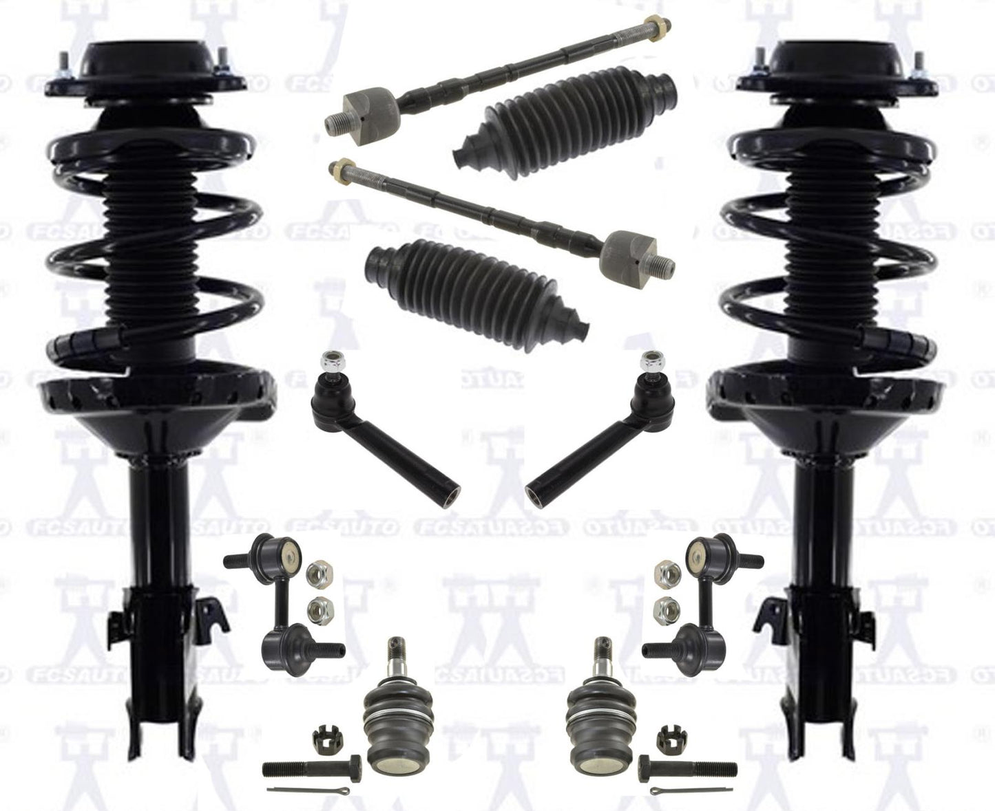 Frt Complete Coil Spring Struts fits For 2004-2007 Subaru WRX STi AWD Turbo 12pc