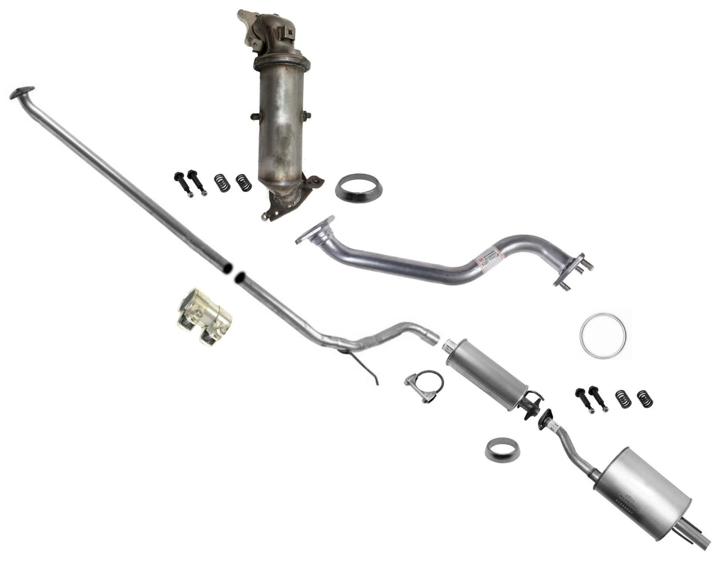 Sistema de escape completo para modelos Civic Sedan DX / LX / EX US/CA 2006-2011.