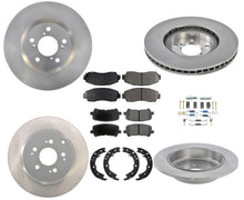 F & R Disc Brake Disc Rotors, Ceramic Brake Pads Fits Honda Odyssey 2011-2014