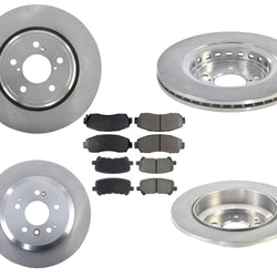 Rotores de disco de freno, pastillas de freno de cerámica para Honda Passport 2019-2020, 6 piezas