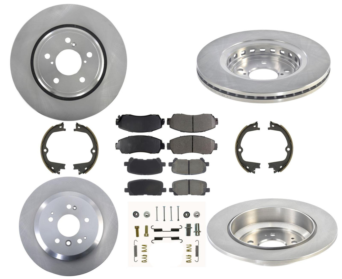 Rotores de disco de freno, pastillas de freno de cerámica para Honda Passport 2019-2020, 8 piezas