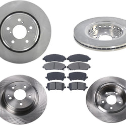 Rotores de freno de disco Pastillas de freno de cerámica para Acura MDX 2014-2017 3.5L Eng 6 piezas