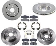 Rotores de freno delantero y trasero Pastillas de freno Zapatas de estacionamiento para Acura MDX 3.5L 2017-2020