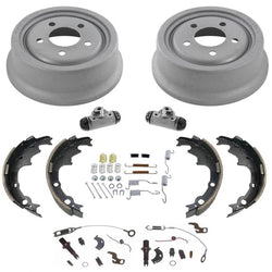 Rear Brake Drums 9 x 2.5 Inch & Brake Shoes for Jeep Wranger 8pc 1991-1998