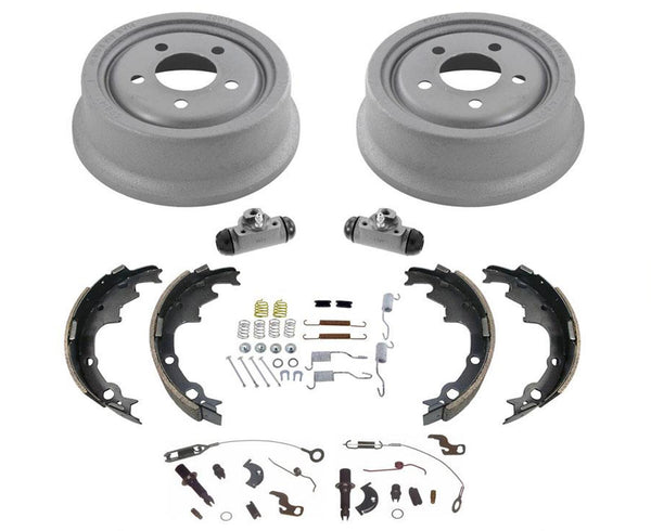 Rear Brake Drums 9 x 2.5 Inch & Brake Shoes for Jeep Wranger 8pc 1991-1998