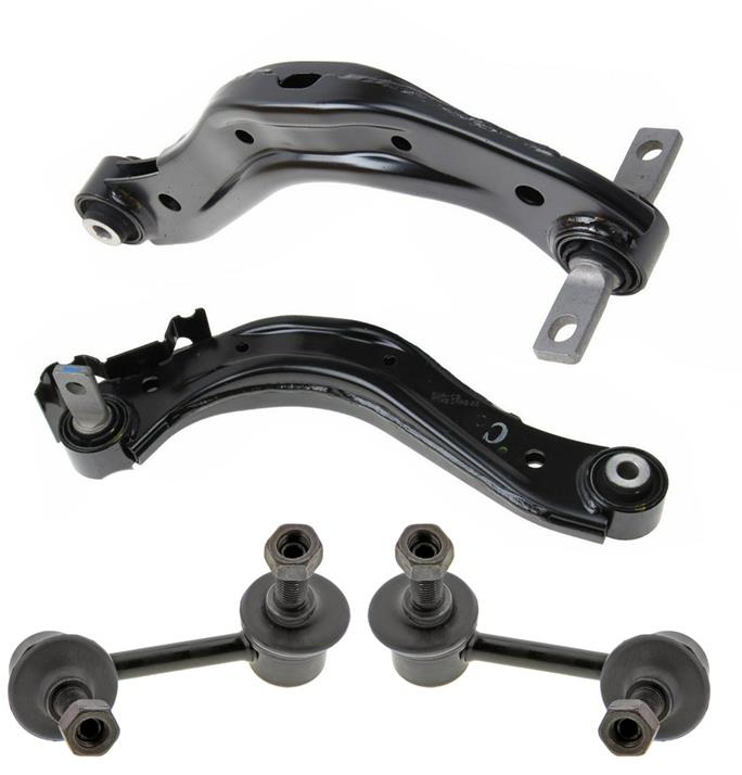 Rear Left & Right Upper Control Arms & Sway Bar Links For Honda Civic 2006-2011