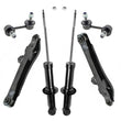 Rear Shocks Lower Rearwards Control Arms Sway Bar Links for Jeep Patriot 07-09