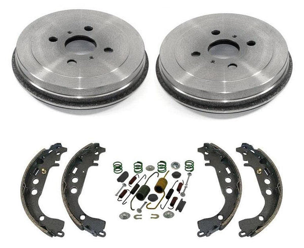 Premium Rear Brake Drums & New Organic Brake Shoes for Scion Xa Xb 04-06 4Pc