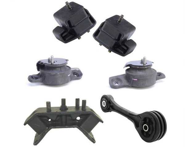 Soportes de motor y transmisión automática de 6 piezas para Subaru Legacy 2.5L 2001-2004